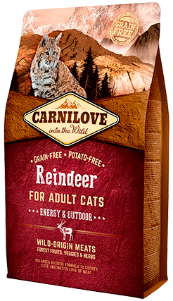 Carnilove Cat – Reindeer for Adult Cats – Energy & Outdoor